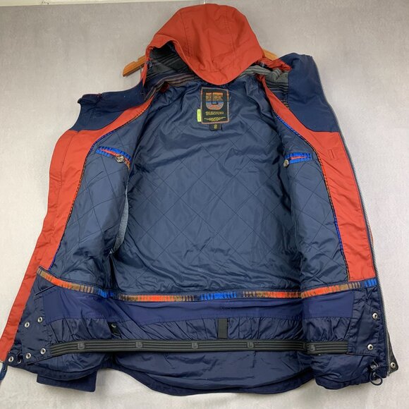 Burton Mens Squire Jacket Small Red Blue Full Zip Hooded Snowboarding Dryride - Picture 11 of 16